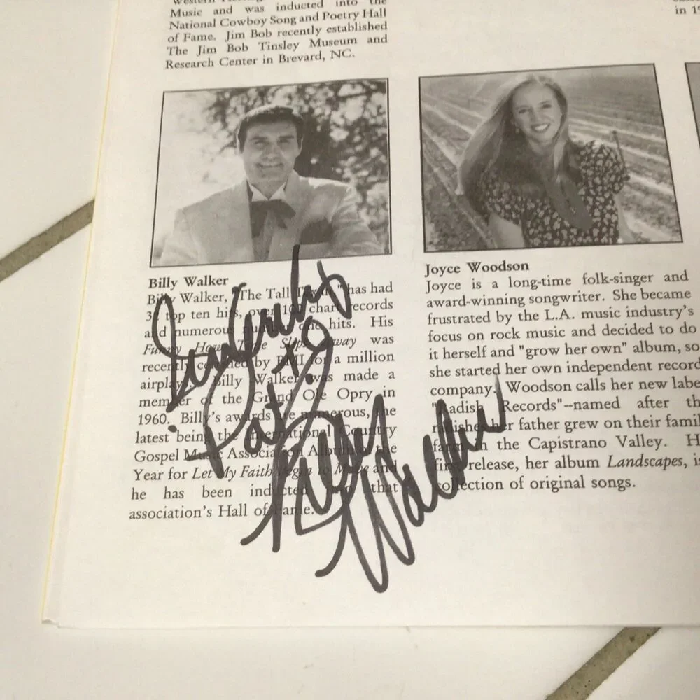 Signed x6 Vtg 7th Annual Western Music Festival 1995 Tucson Arizona Program 919A